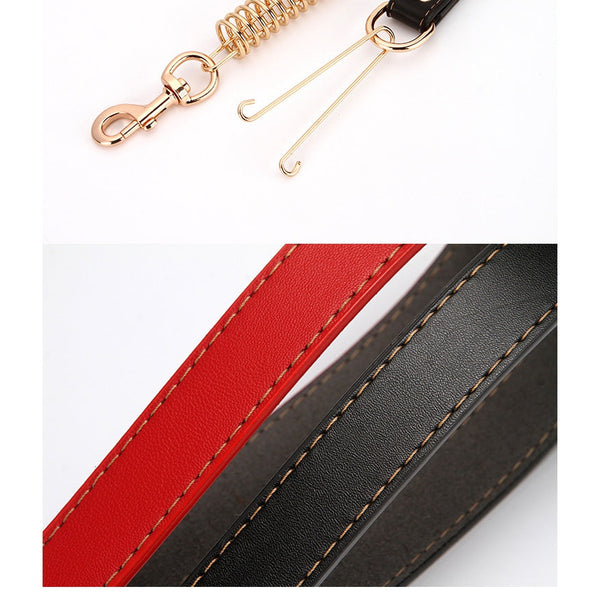 PU Leather Dog Lead - Red