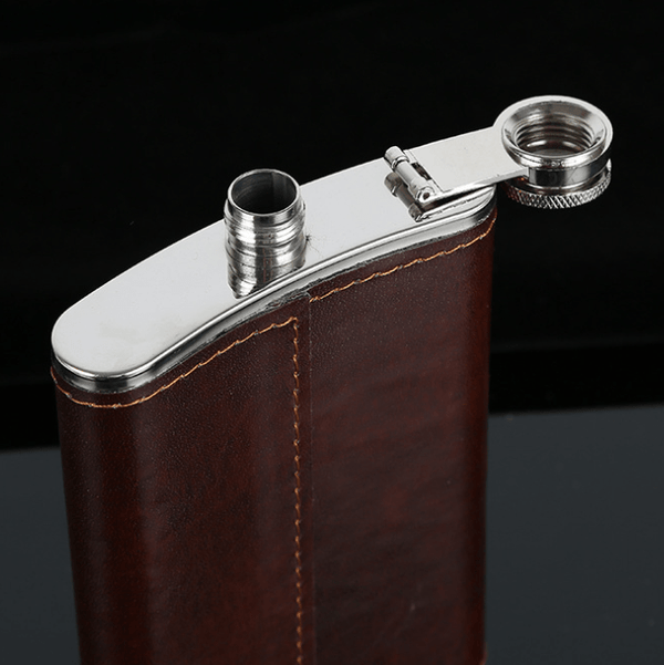 7oz PU Leather Flask