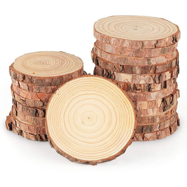 natural pine wood slices laser engravables thinkbaba 