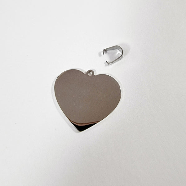 Dog Tag - Silver Heart